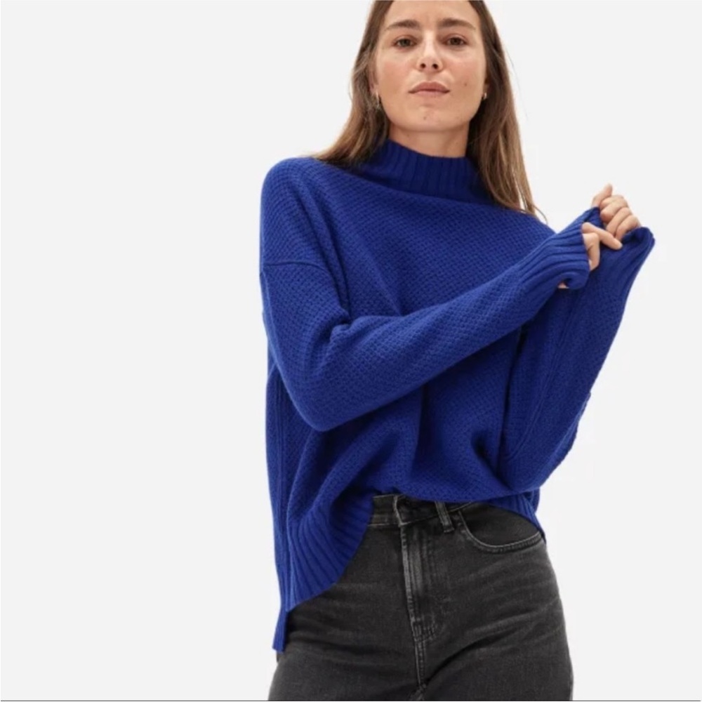 Everlane Recycled 100% Re Cashmere Stroopwafel Turtleneck Sweater XS Extra Small